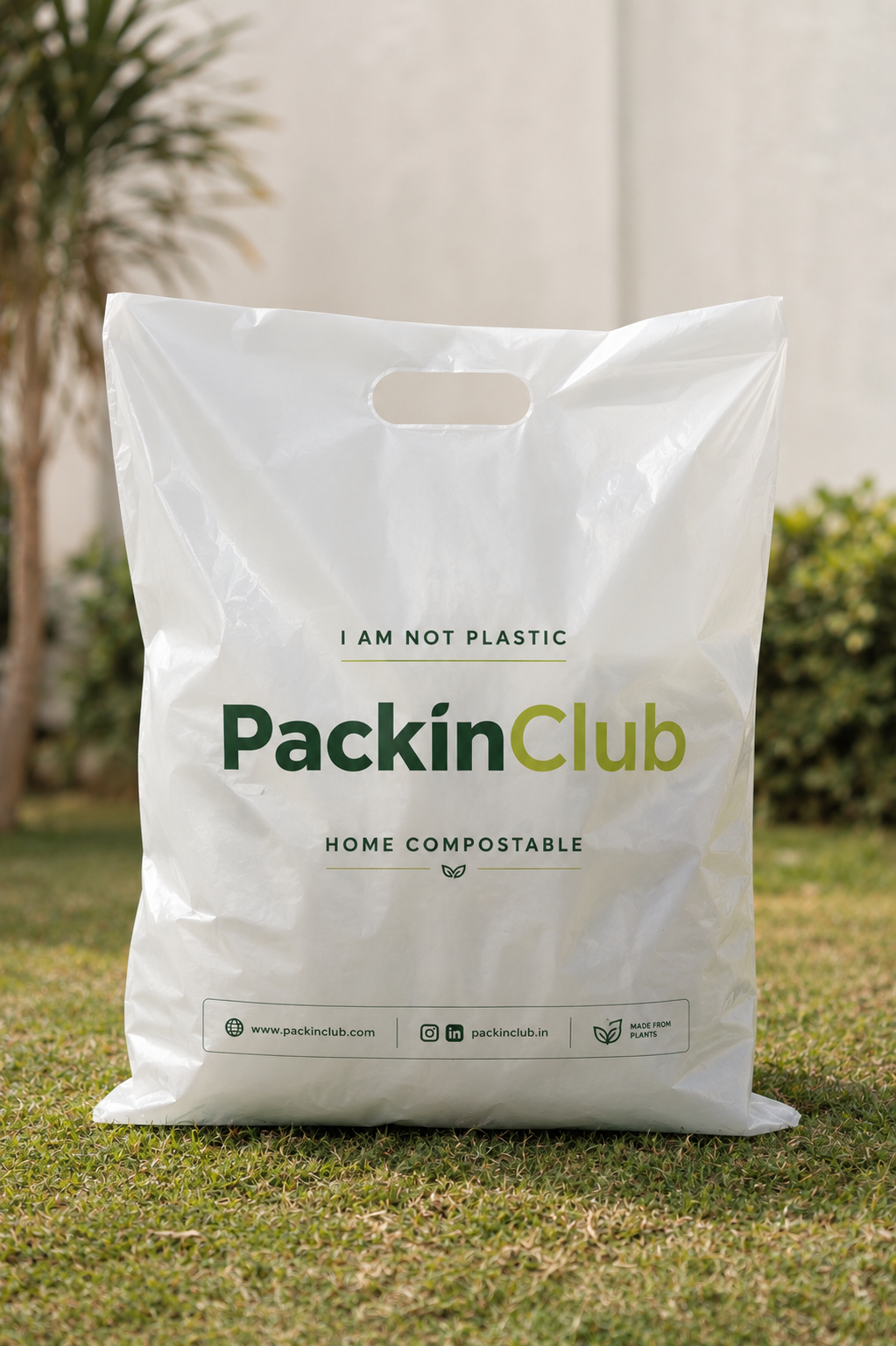 Compostable D-Cut Shopping Bags