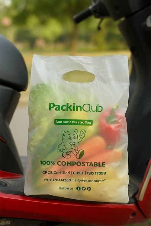Compostable D-Cut Shopping Bags - Image 6