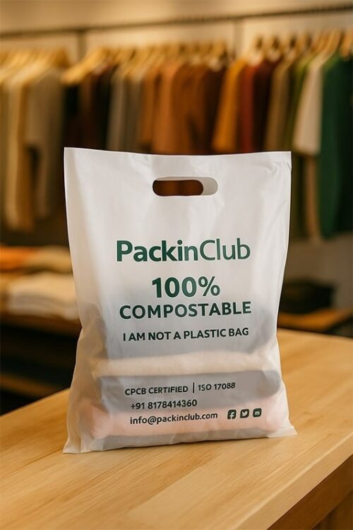 Compostable D-Cut Shopping Bags - Image 4