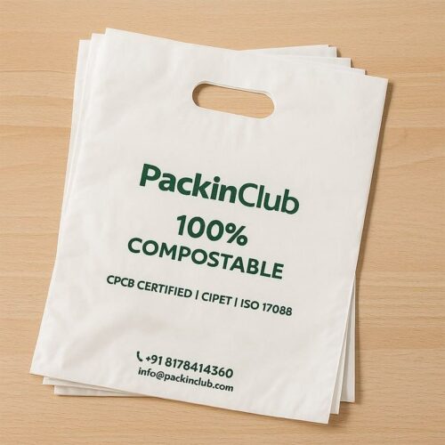 Compostable D-Cut Shopping Bags