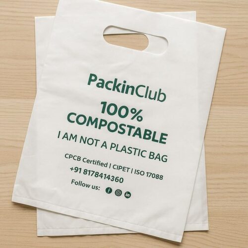 Compostable D-Cut Shopping Bags - Image 8