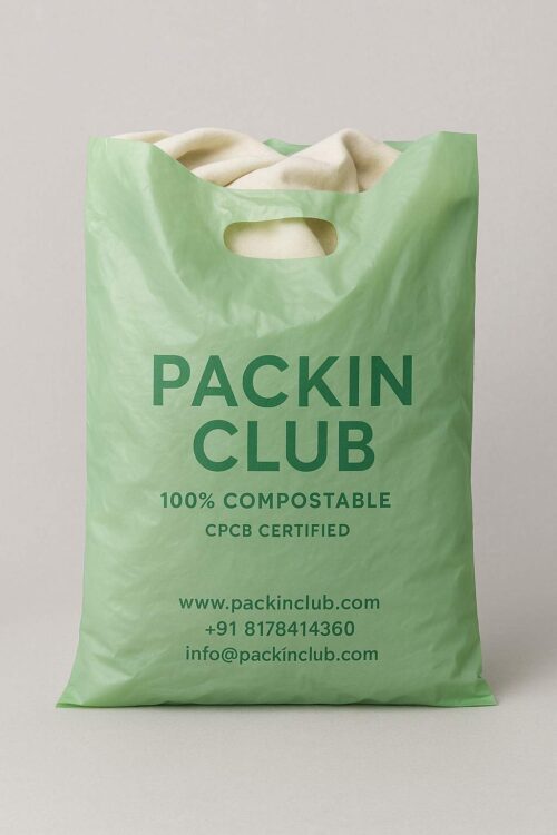 Compostable D-Cut Shopping Bags - Image 11